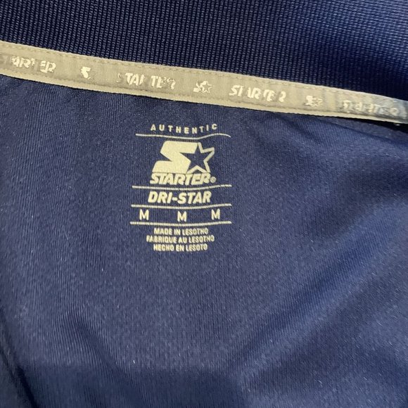 Starter Dri-Star Navy Blue Short Sleeve Collared Polo Shirt size M - Picture 4 of 6